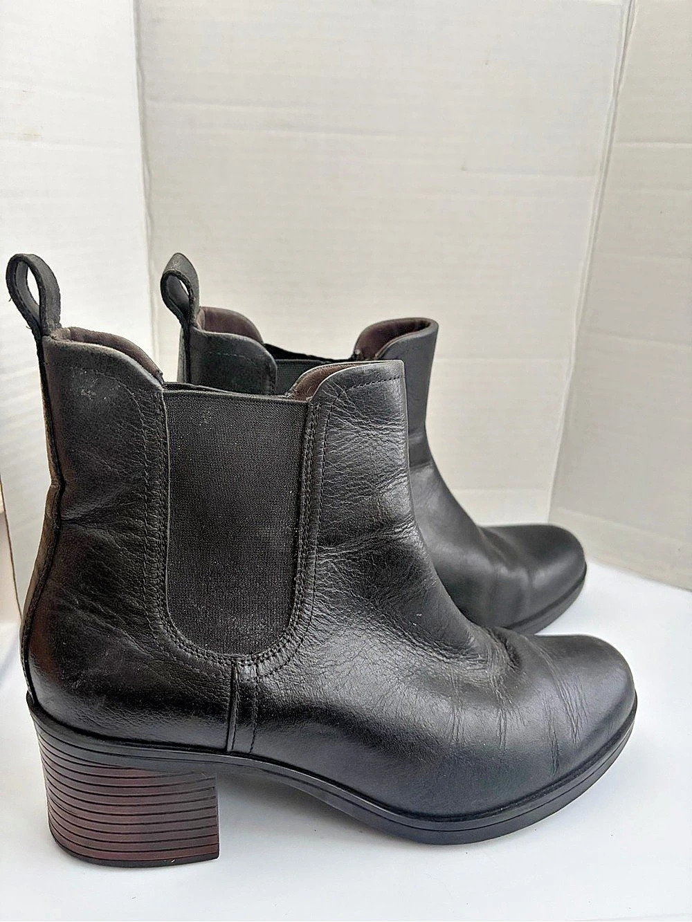 Clarks Leather Ankle Boots Black US 9.5